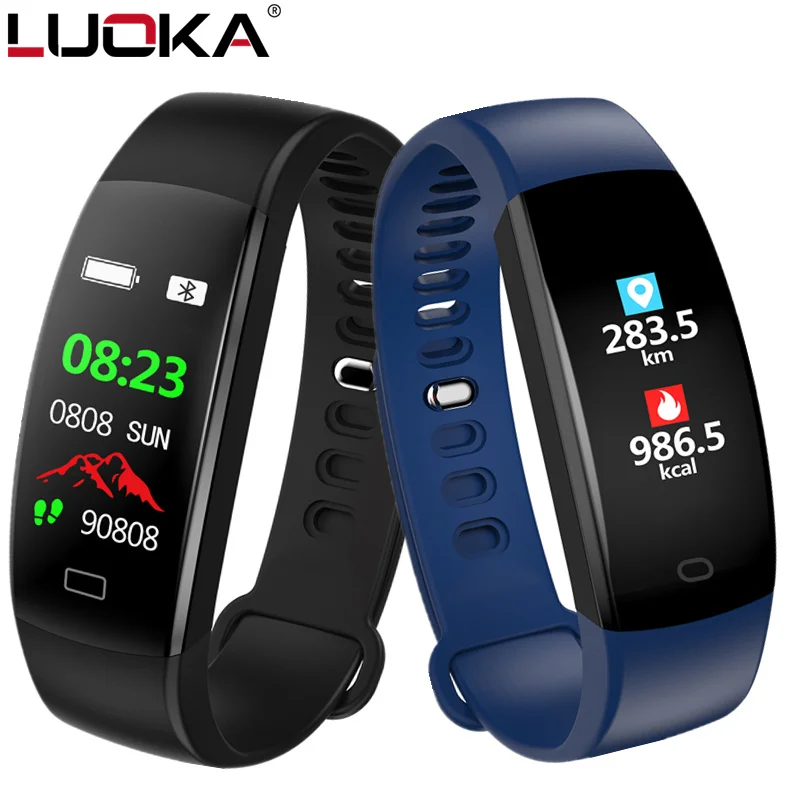 

LUOKA Smart Bracelet Color Screen Blood Pressure Fitness Tracker Heart Rate Monitor Smart Band Sport for Android IOS