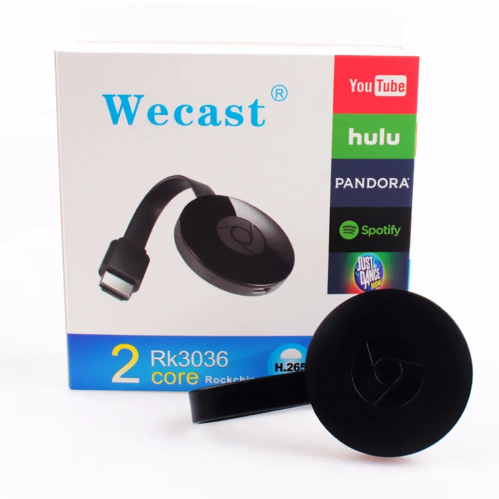 Wecast Видео Аудио СМИ Wi-Fi Дисплей ключ для YouTube 1080 P HD ТВ тюнер stick Miracast DLNA адаптер Google