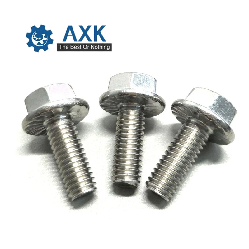 

50/20Pcs GB5787 M4 M5 M6*L Stainless Steel A2-70 SUS304 Flange Bolt Flange Screws Outer Six Angle Bolts