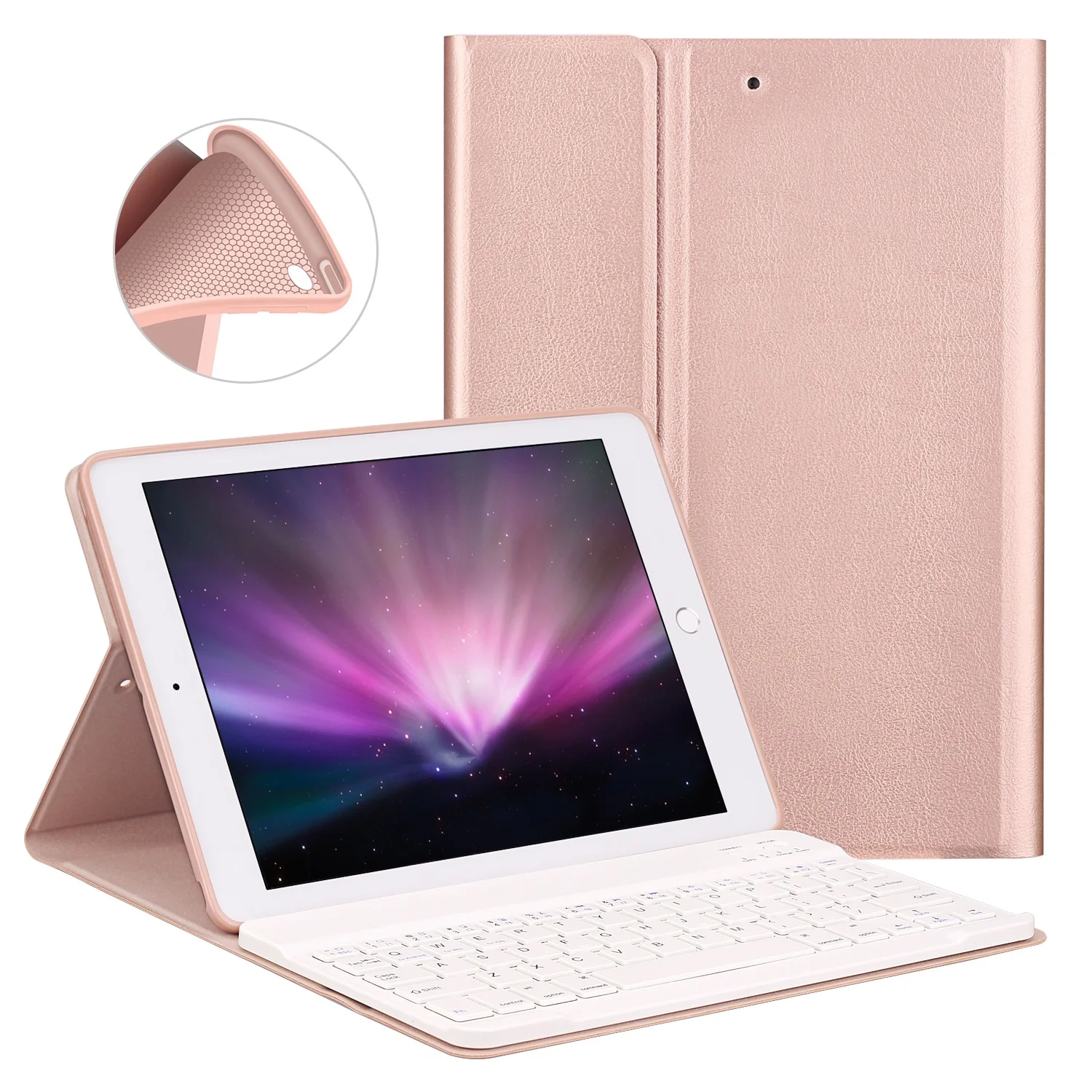 Чехол-клавиатура из искусственной кожи для iPad 9,7 /iPad Air 2 1, мягкий силиконовый чехол, подставка для iPad чехол 9,7"