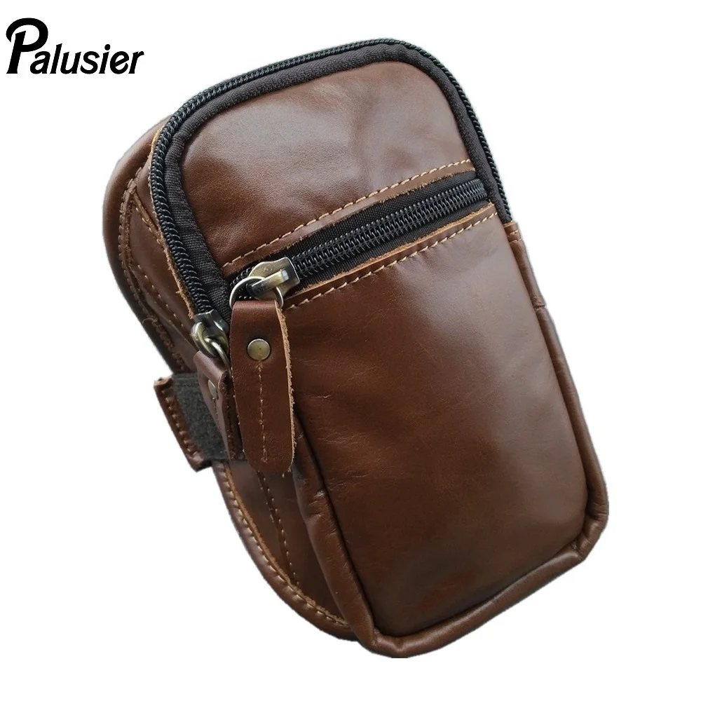 Мужская винтажная сумка кошелек повседневная Дорожная из натуральной кожи с