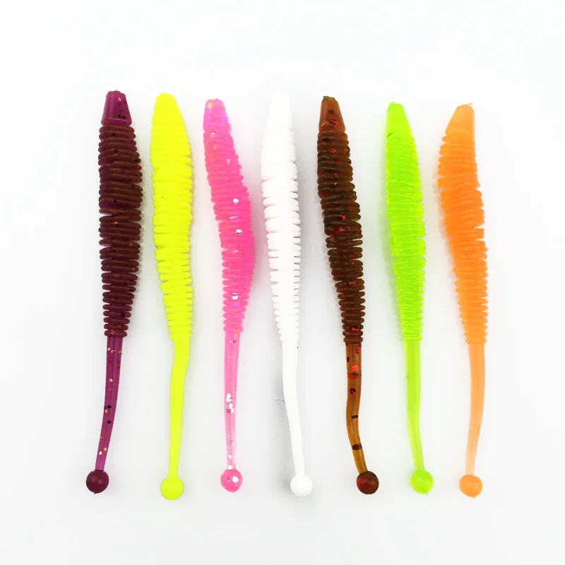 

Amlucas 10pcs/lot 6cm 0.6g Pesca Artificial Soft Lure Japan Shad Worm Swimbaits Fly Fishing Silicone Bait Fish WE143