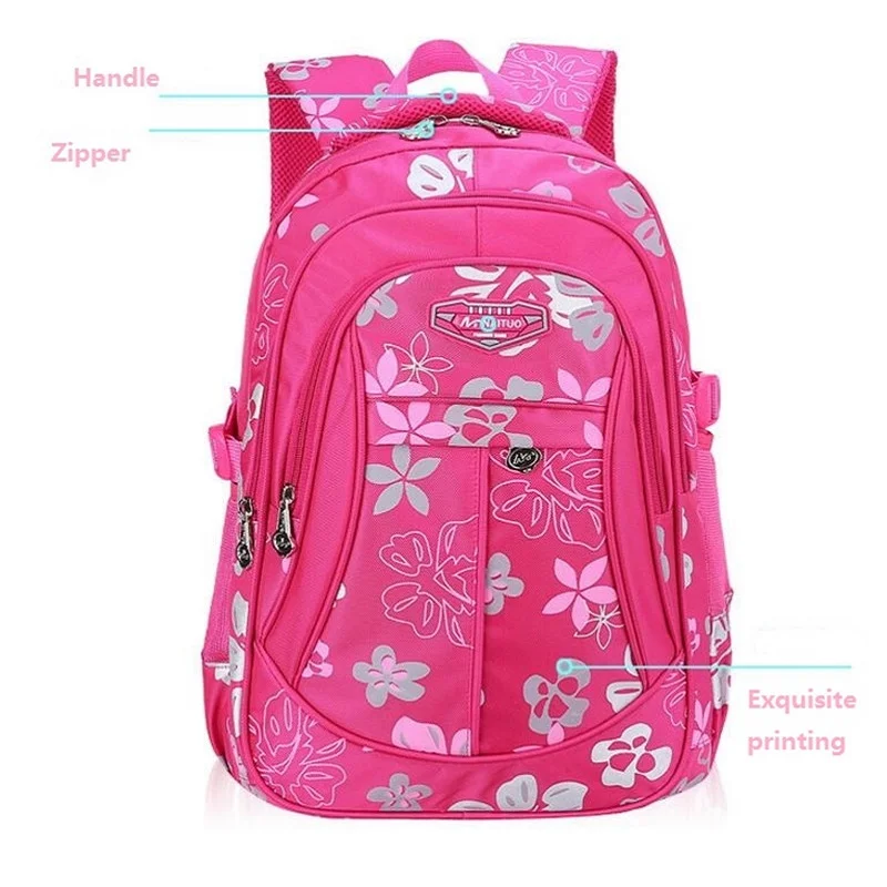 Новые школьные ранцы с цветочным рисунком для девочек детский рюкзак начальной