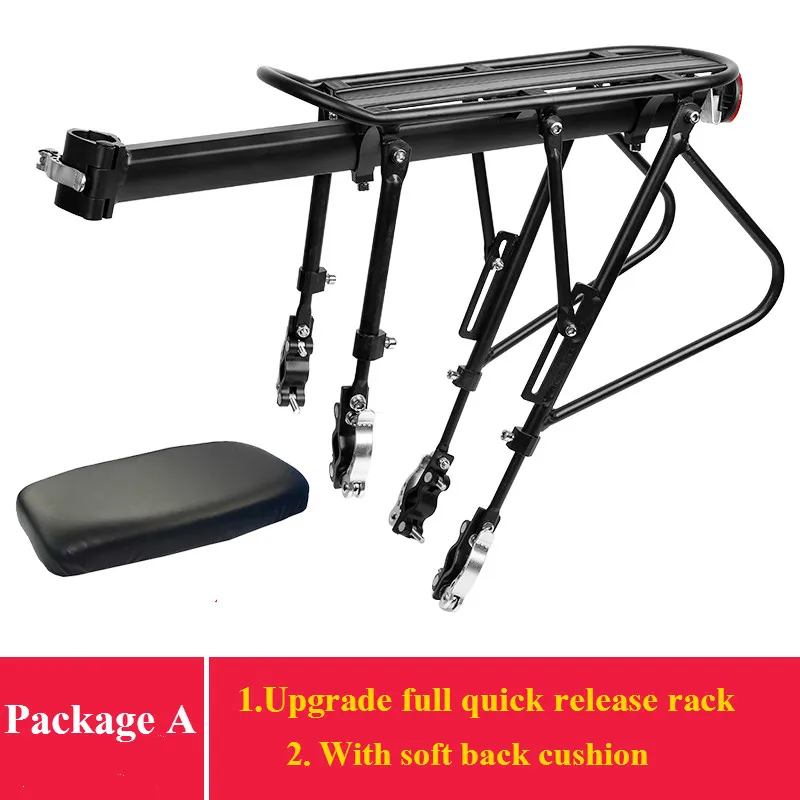 Rack and Saddle WEST BIKING MTB велосипедная стойка из алюминиевого сплава, багажная переноска, грузовая полка, велосипедная сумка, сумка для багажника, быстросъемные велосипедные стойки - Цвет: Rack and Saddle
