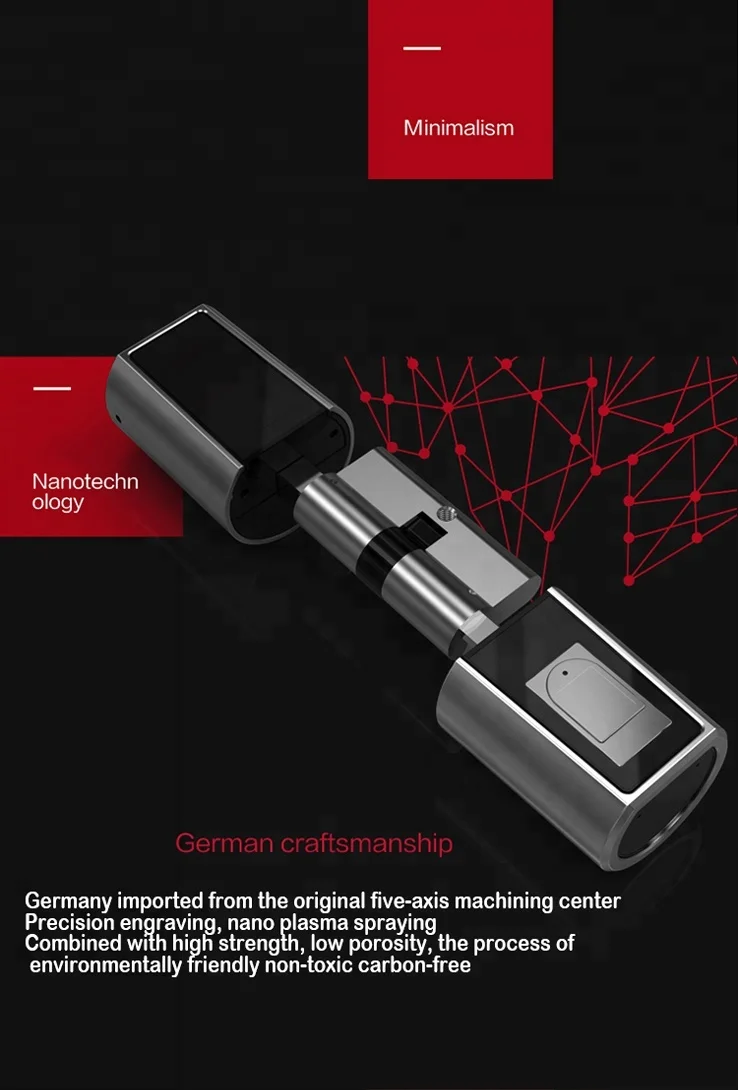 2021 Новое поступление интеллектуальный замок микро-типа со сканером отпечатков