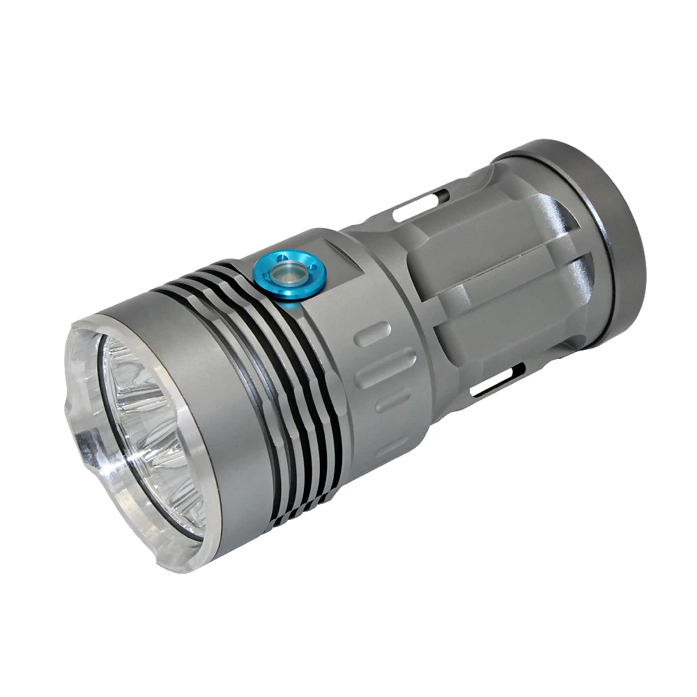 Powerful 8500LM 8x XM-L T6 LED Flashlight flashlamp 3 Modes Torchs Lantern Flash Light+4x18650 Battery+Charger