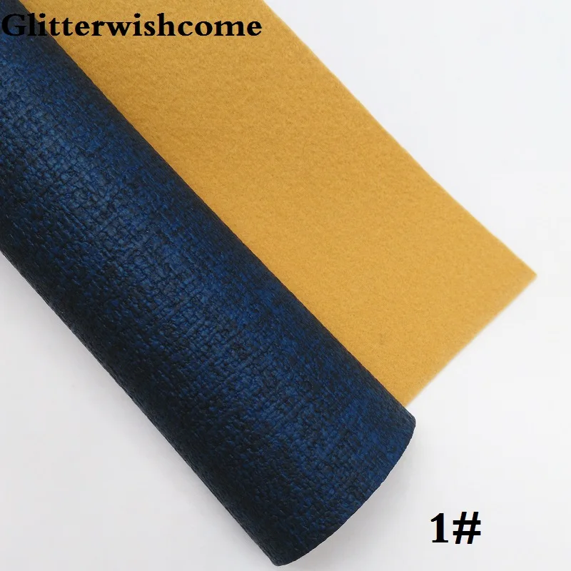 Ткань Glitterwishcome 21x29 см размер A4 винил для бантов тисненная льняная зернистая кожа