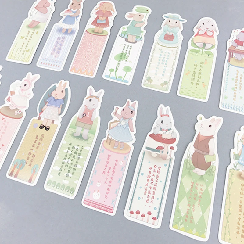 30 шт./кор. творческий кролик жизнь бумажная Закладка Kawaii закладки книжные