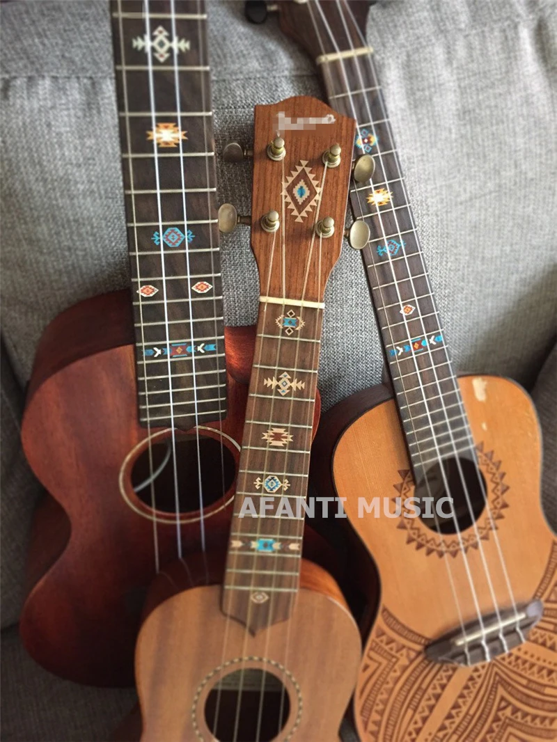 Afanti музыкальная гитара Ukelele наклейка на палец/Искусственная инкрустация