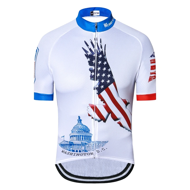 Weimostar Велоспорт Джерси США для мужчин 2018 pro team горный велосипед рубашка Летняя