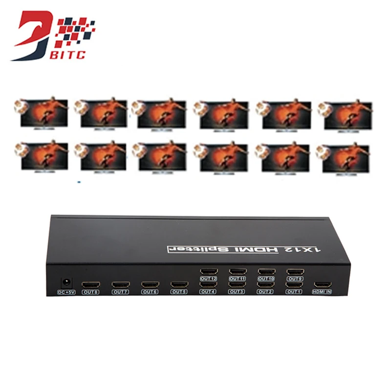 SZBITC 12 портов 4k HDMI сплиттер коммутатор 1x12 HDMI дистрибьютор 1 в 12 выход для HDTV PS3 xbox программы
