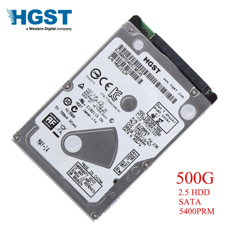 Ноутбук HGST 2 5 &quot500 ГБ SATA HTS545050A7E680 ноутбук hdd жесткий диск Мб/8 Мб 5400 об/мин 7 мм| |