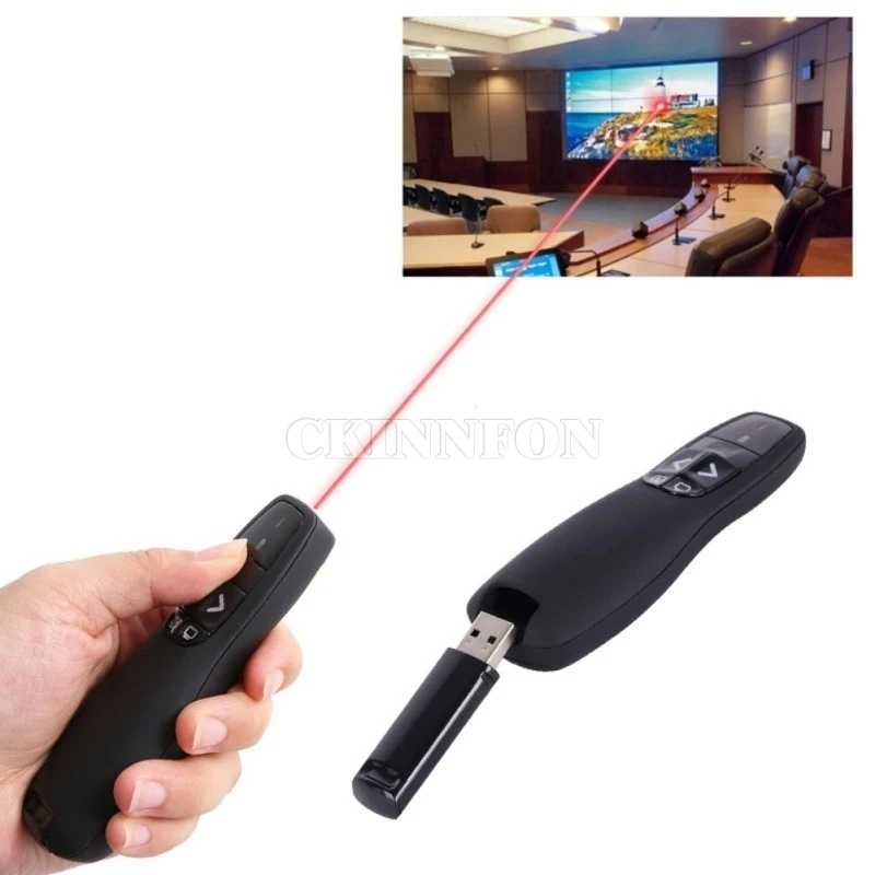 50 шт./лот R400 2 4 ГГц USB Беспроводная лазерная указка PPT пульт дистанционного