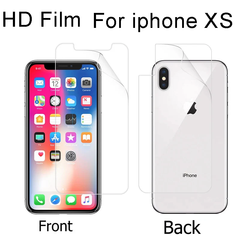 Передняя + задняя глянцевая пленка для Apple Iphone XS max XR A1921 A1920 A1984 матовая
