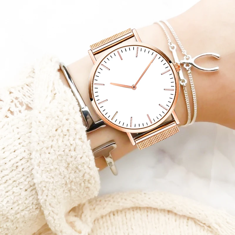 Женские черные часы модные reloj mujer с сетчатым ремешком кварцевые часы из нержавеющей стали relogio feminino повседневные часы под платье