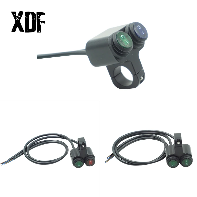 

Переключатели управления для мотоциклов 7/8 дюйма, 22 мм, крепление на руль для противотуманных фасветильник дальнего/ближнего света, кнопки ...