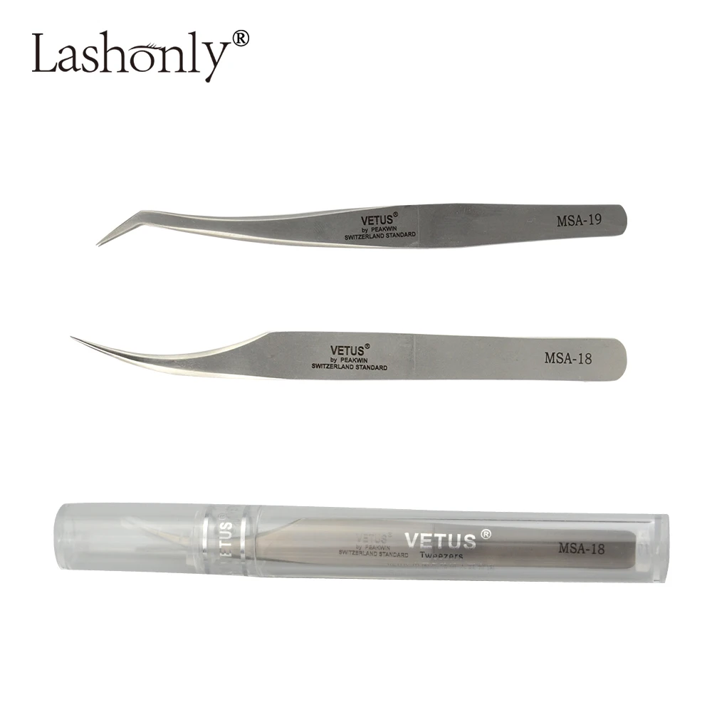 Пинцет VETUS для наращивания ресниц пинцет увеличения объема и дельфинов