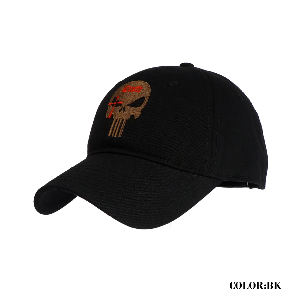 1 PC BK T.S.N.K Мужская и женская Беговая Кепка, кепка, американская Каратель, командная Кепка, регулируемая бейсболка, MC цвет - Цвет: 1 PC BK