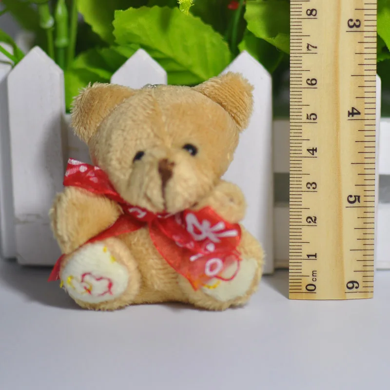 Милый плюшевый мишка 5 см с шарфом Chaveiro Mini Urso De Pelucia Oso ювелирные аксессуары