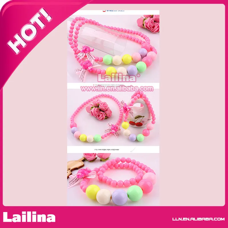 Ожерелье с подвеской из шариков "2020 Новинка для девочек - зеленое сердце любви". Детские ожерелья с подвесками для маленьких девочек и младенцев. Ювелирные изделия.