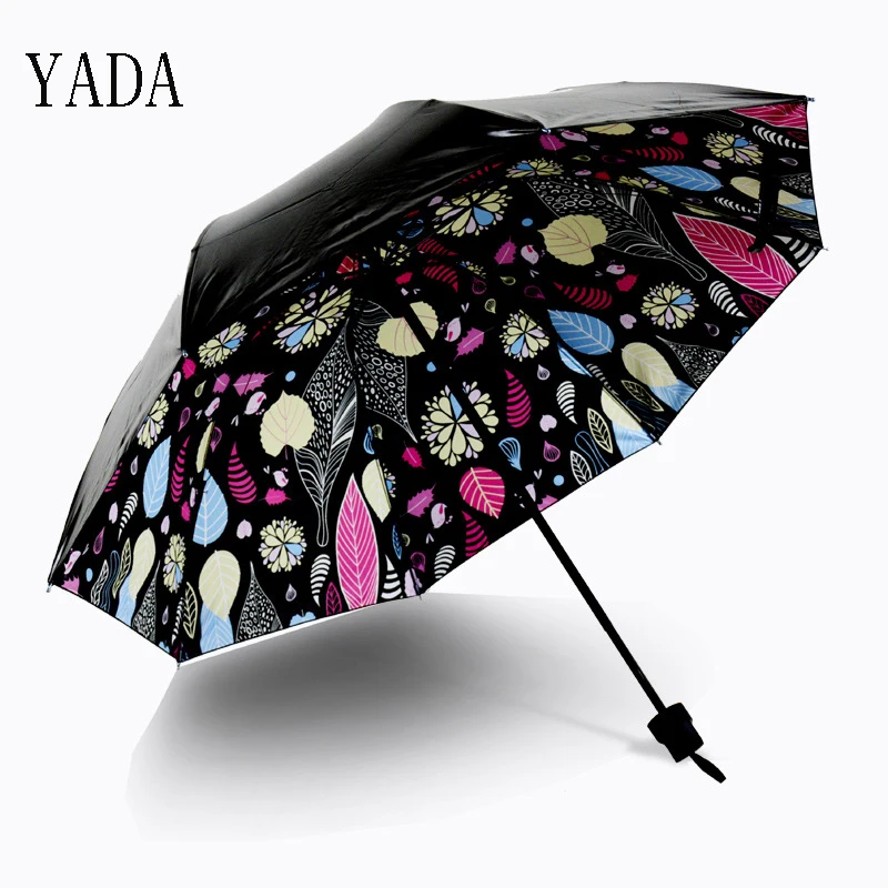 

YADA Folding Greenish Lily Flower Umbrella Rain uv High Quality Umbrella For Womens Brand Windproof Adult Patio Umbrellas YS285