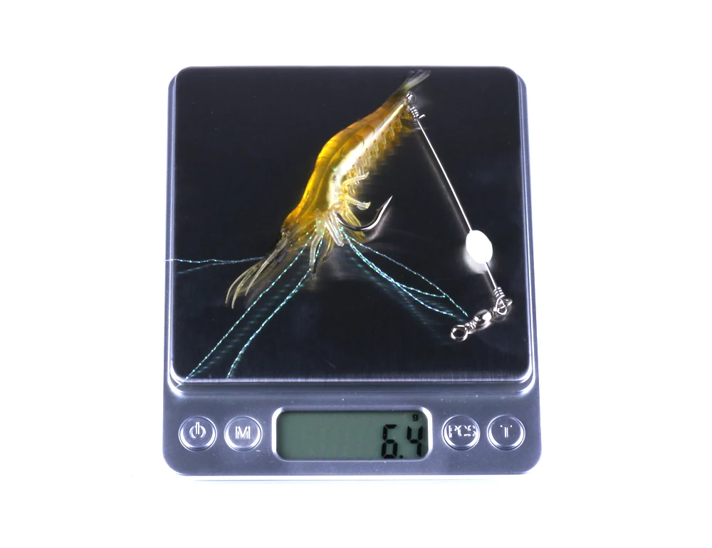 Hengjia световой резина пластик Рыболовные приманки Креветки червь крючок Морской