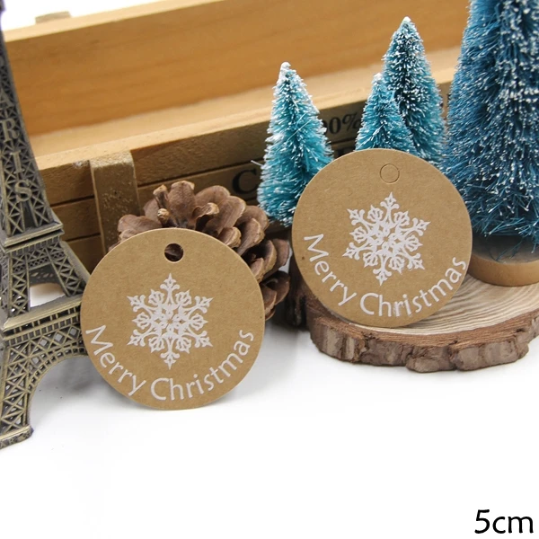 Snowflake 50 шт крафт много типа Рождественская серия бумажные бирки DIY ярлыки для рукоделия для рождественской вечеринки, бирки для банкнот, Детские упаковочные материалы для подарков - Цвет: Snowflake