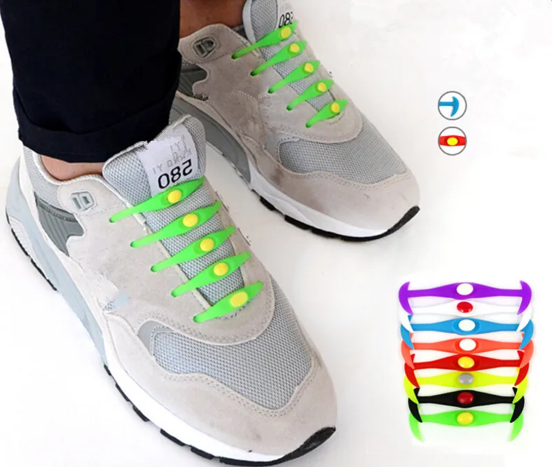 2016 Wholesale New Design Convenient Lock Colorful Elastic No Tie Silicone Shoelaces Shoe Laces Adult Children Shoelace 12 piece | Обувь