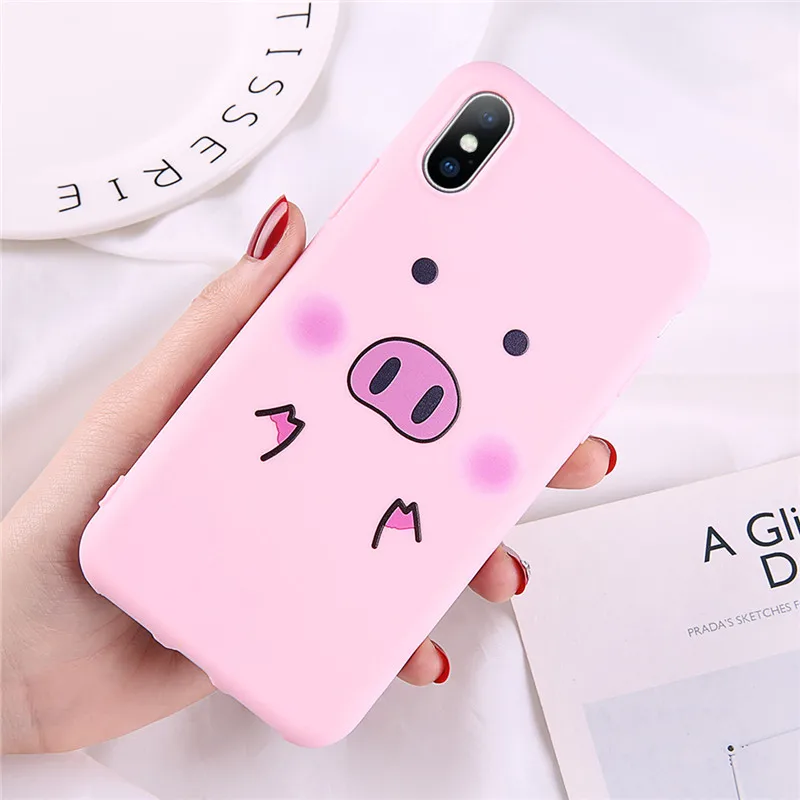 3270 Чехол Ottwn с мультипликационным принтом для iPhone 7, 8 Plus, X, XR, XS, Max, чехлы с забавными мультяшными свинками для iPhone 11, 6S Plus, Мягкая силиконовая задняя крышка, чехол - Цвет: 3270