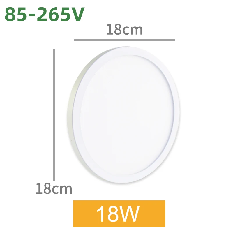 Round B 18W Kaguyahime круглый светодиодный Панель лампа AC 85-265 V Светодиодный поверхность квадратный потолочный светильик 36 Вт 24 Вт 18 Вт современный потолочный светильник для украшения дома - Испускаемый цвет: Round B 18W