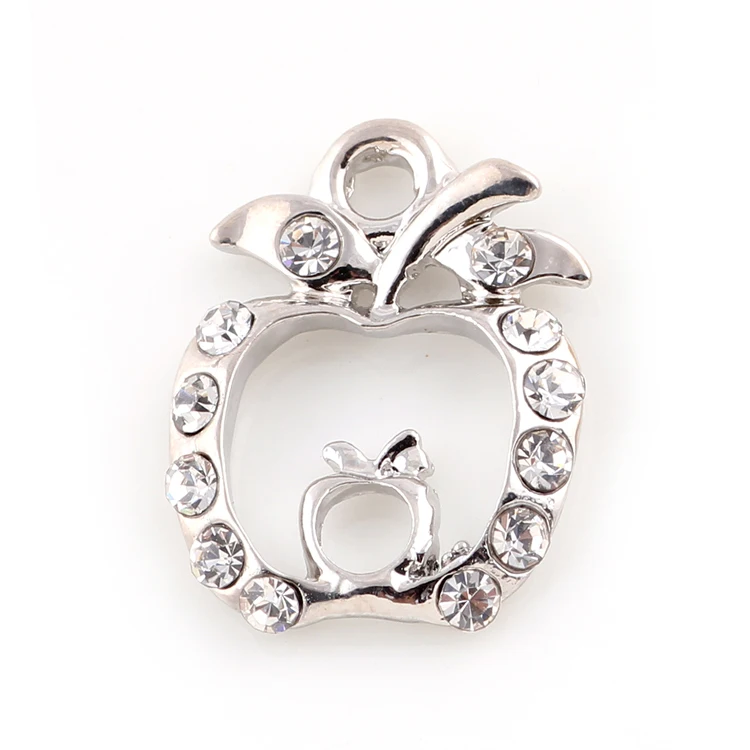 Подвеска в виде яблока с кристаллами фруктами 20 шт./лот|dangle charms|charm charmjewelry making charms |