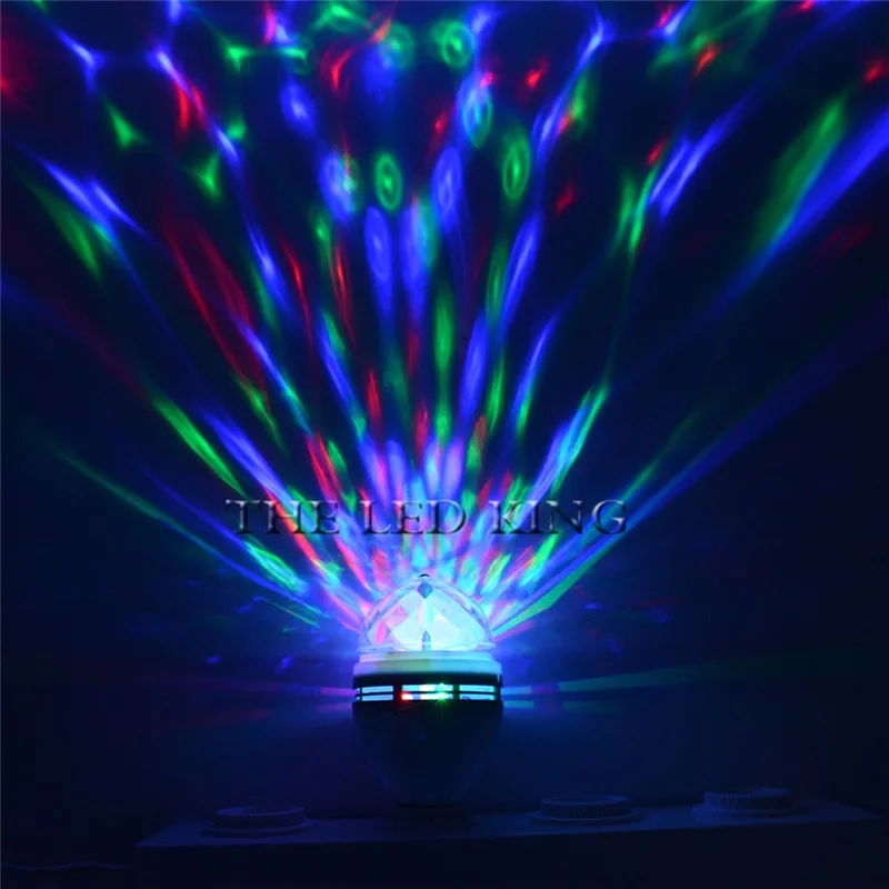 Светодиодная лампа E27 RGB 3 Вт 6 9 волшебный цветной проектор автоматический