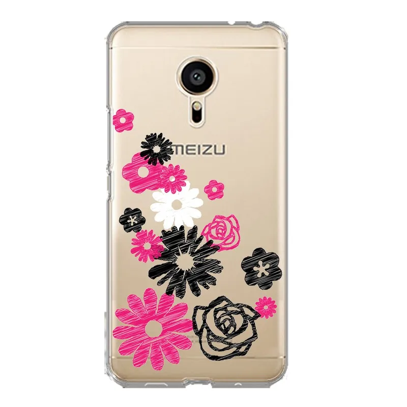 Розовый мягкий прозрачный чехол для телефона из ТПУ meilan MX6 pro6 U20 U10 A5 M5 M5S E E2 Rabbit Flora