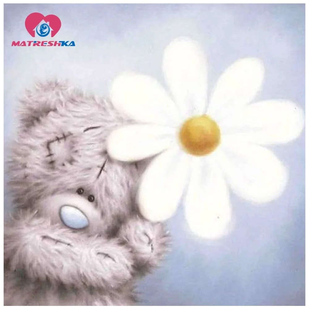 Полная алмазная живопись мультяшный медведь картины разразы распродажа