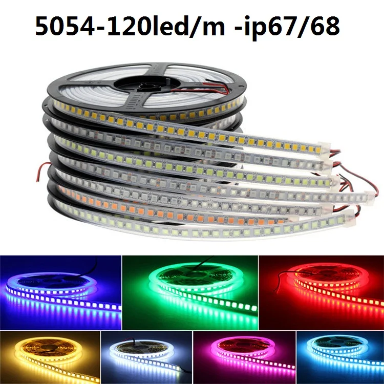 12 В постоянного тока 5 м Светодиодная лента 5054 120 светодиодов/м СВЕТОДИОДНАЯ SMD RGB