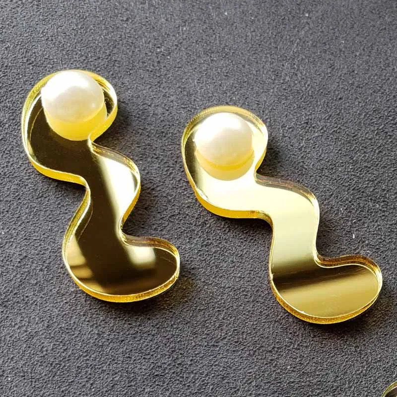 Модные простые прозрачные акриловые художественные витые серьги-гвоздики