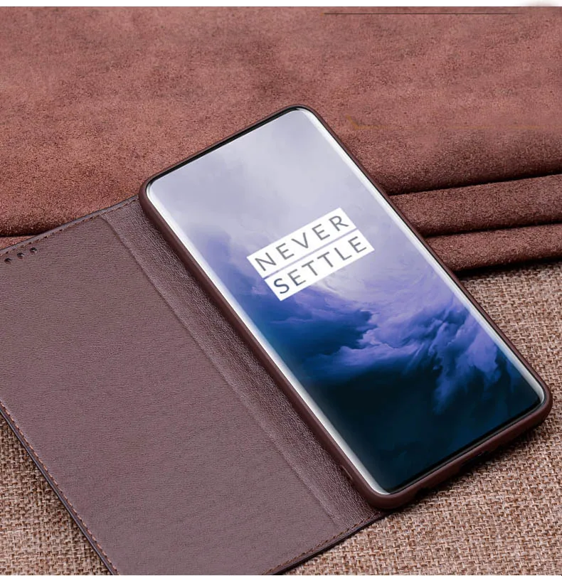 Чехол из 100% натуральной бычьей кожи для телефона Oneplus 7 one plus pro чехол s Magntic Design