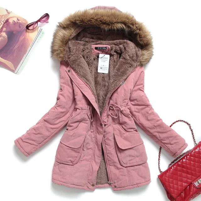 ZQLZ Spring Autumn Winter Jacket Women 2022 Thick Warm Hooded Parka Mujer Cotton Padded Coat 3XL Casual Slim Jacket Female 6
