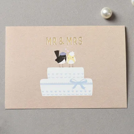 Eno поздравительные свадебные мини-открытки открытки пригласительные Mr &amp Mrs