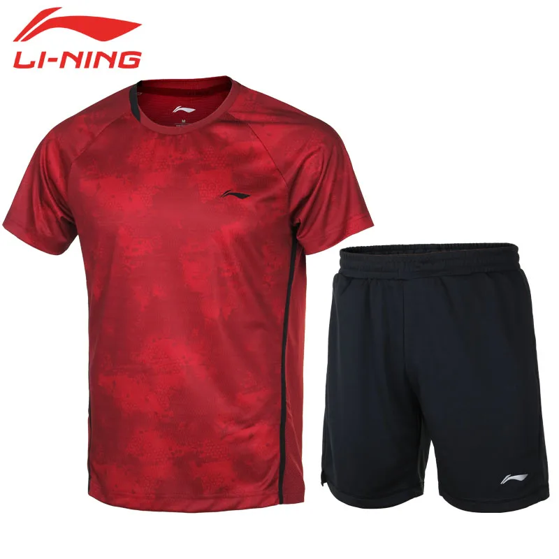 Li-Ning, женские комплекты для соревнований по бадминтону, футболки+ юбки, костюмы, дышащий спортивный комплект с сухой подкладкой, AATN012 COND18