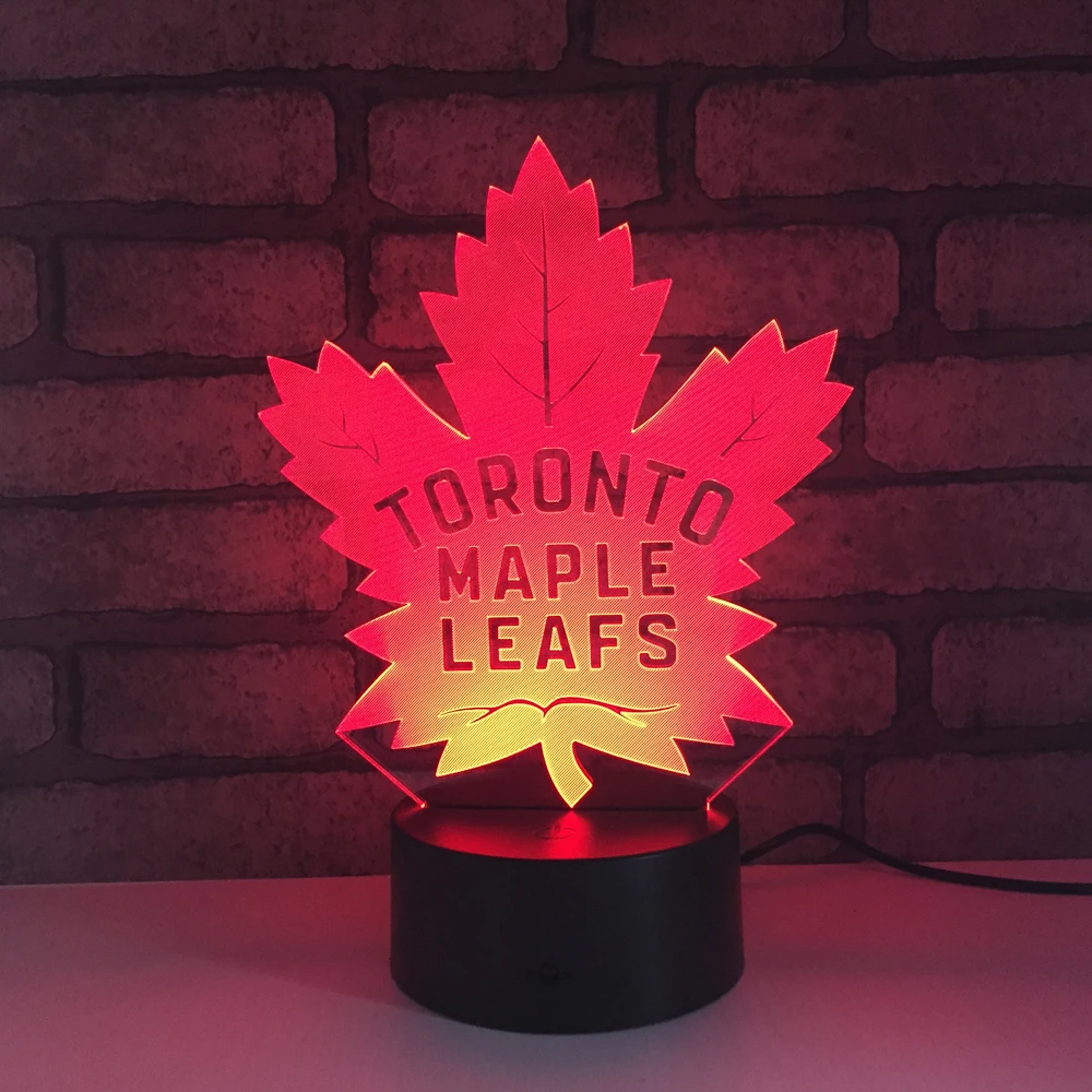 Toronto кленовый лист светодиодный ночник RGB 7 цветов Изменение Настольная лампа фигурки 1833 мальчиков девочек рождественские игрушки
