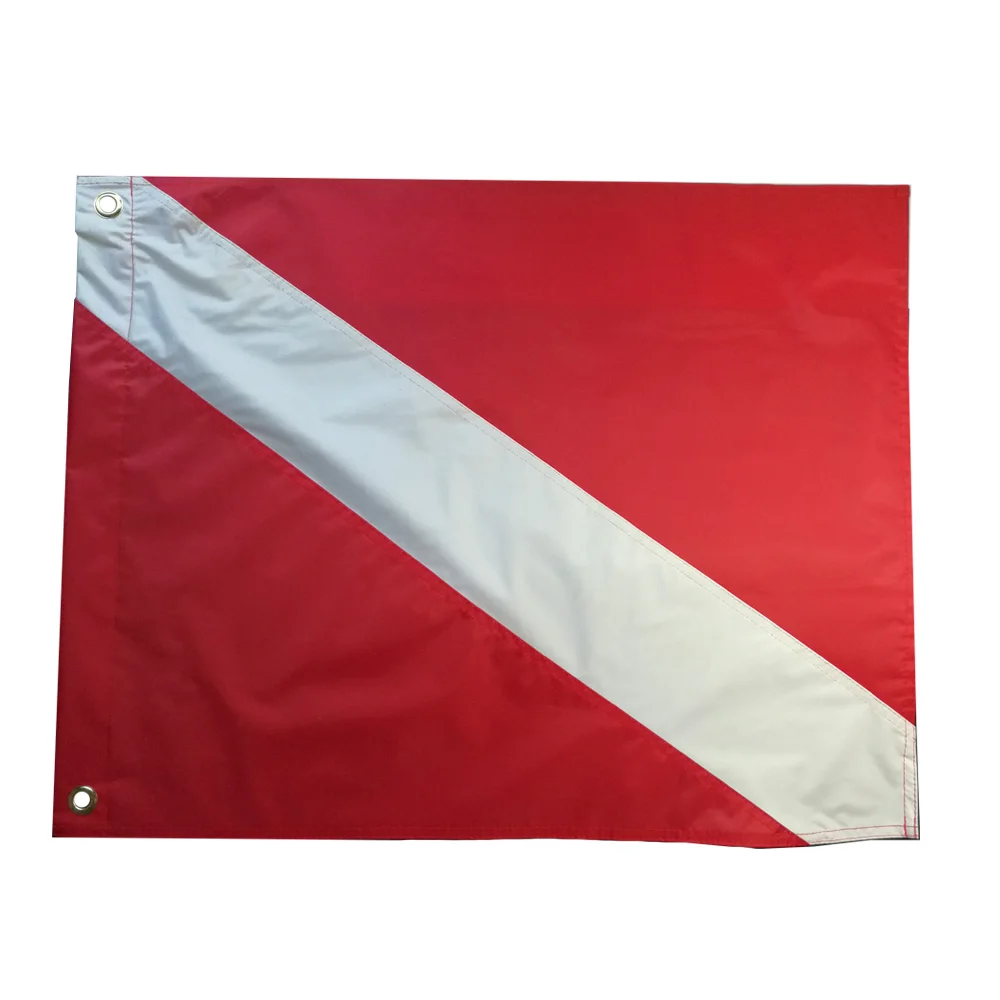 

20"*24" Nylon Marine Boat Dive Banner Flag Diver Down Flag Patches with Brass Grommets International Universal Diving Flag