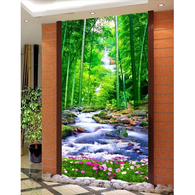 Youran DIY китайский дизайн Ландшафтная мозаика с бриллиантами комплект гостиная домашний вход украшение живопись полный круглый стразы