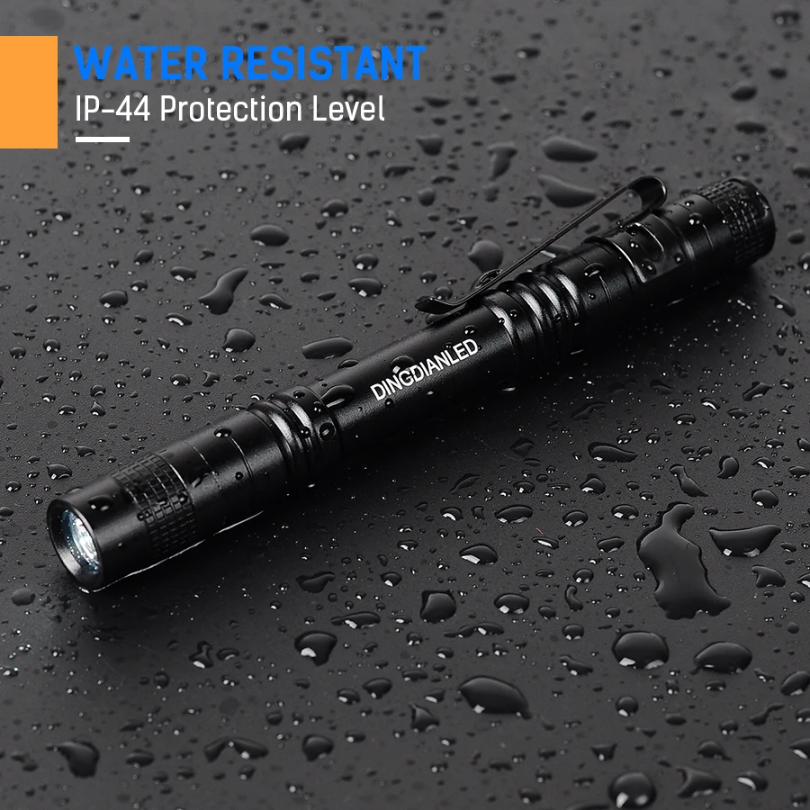 DINGDIAN LED 100LM Pen Flashlight Easy Carry Camping Light Powerful AAA*2 Battery Torch Waterproof Tactical Outdoor Lamp | Освещение