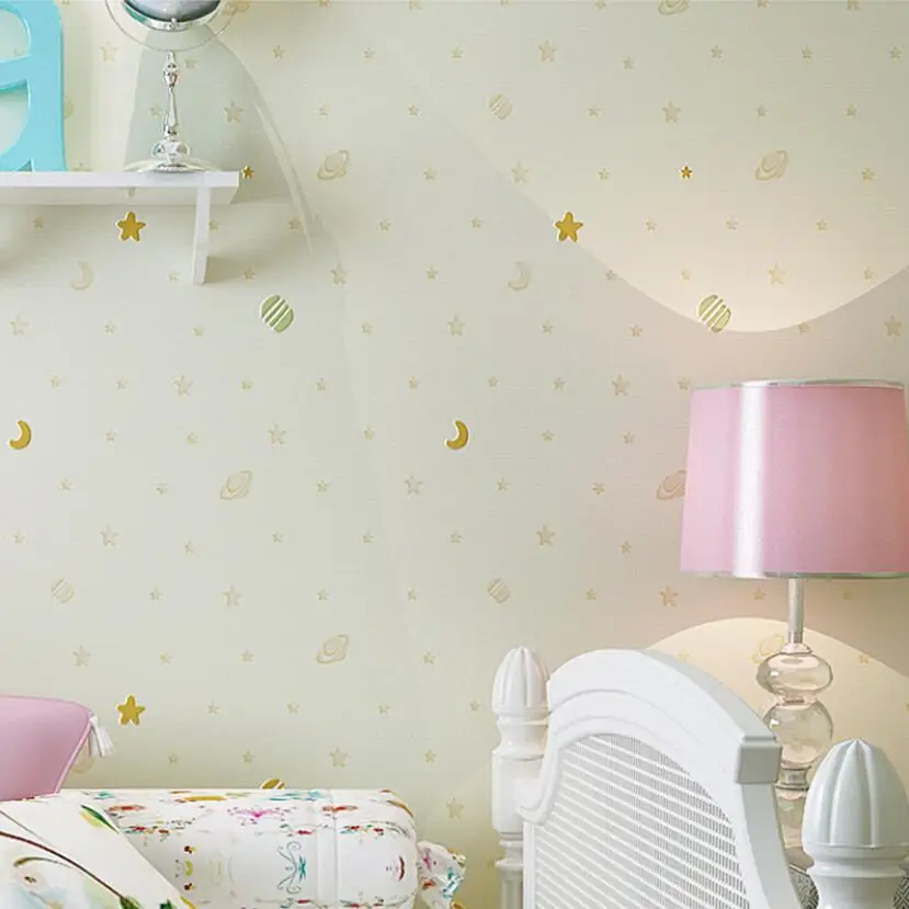 2019 Новые Красивые Луна обои со звездами 3d тисненая галактика космическая