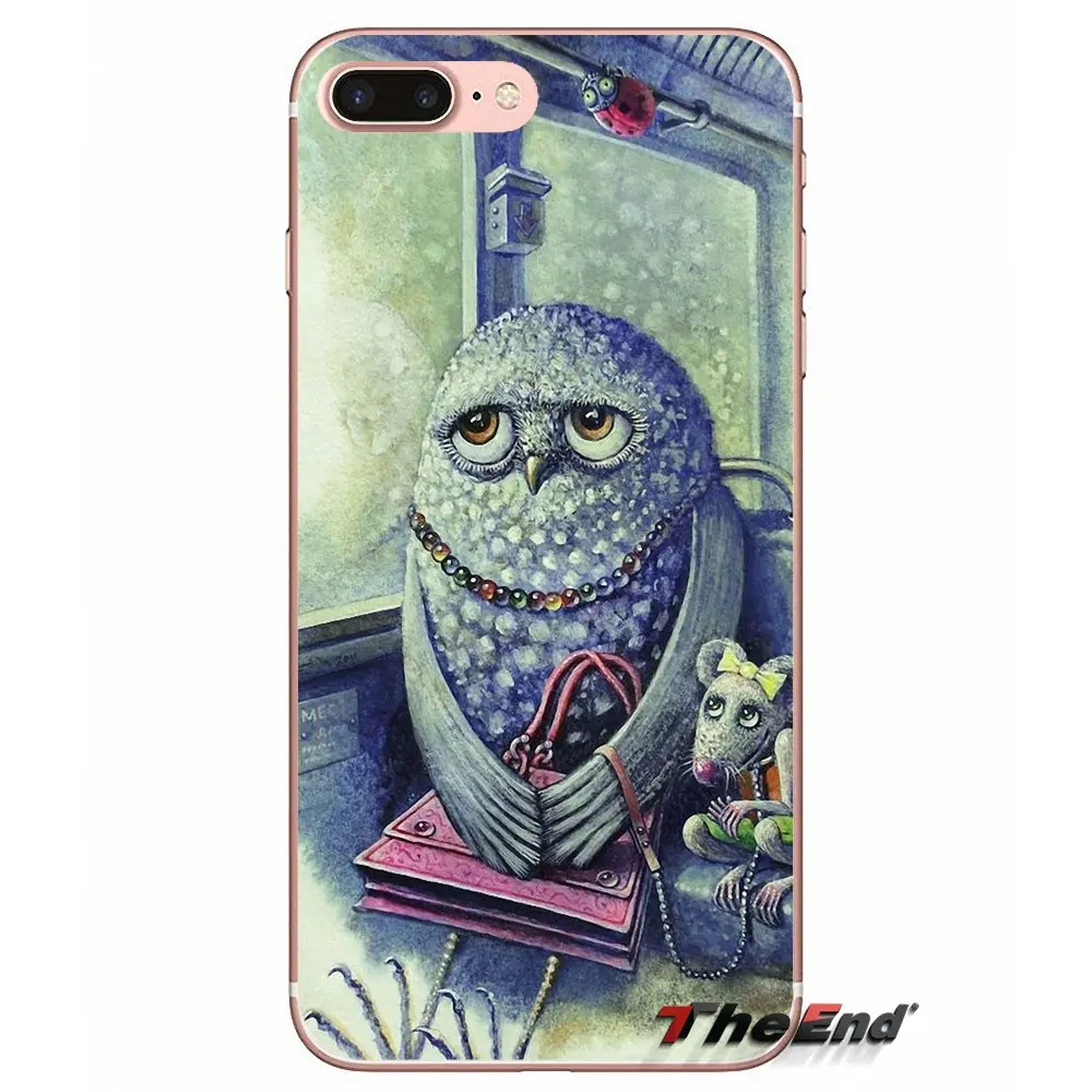 Винтажные аксессуары сова чехлы для телефонов iPhone X 4 4S 5 5S 5C SE 6 6S 7 8 Plus Samsung Galaxy J1 J3 J5