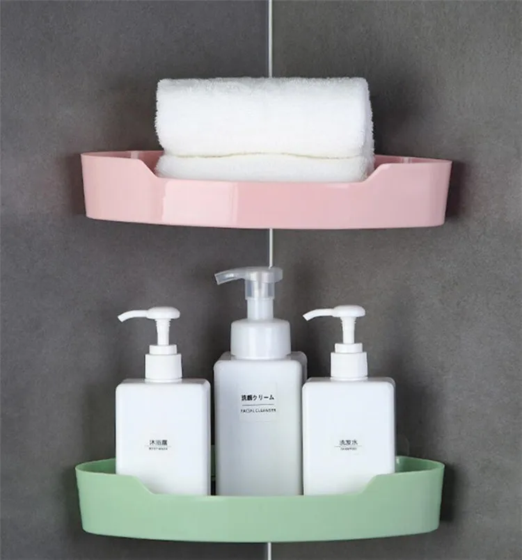3 цвета угловая полка для ванной органайзер настенная душа с присоской кухонная