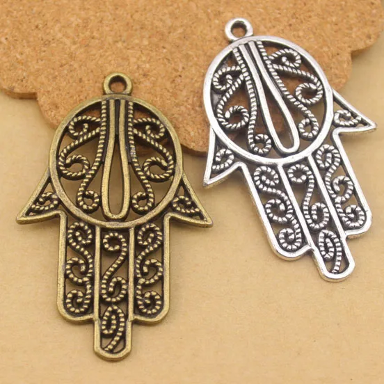 10 шт./лот новая мода античная бронза серебро Тибет Фатима/подвески в виде руки