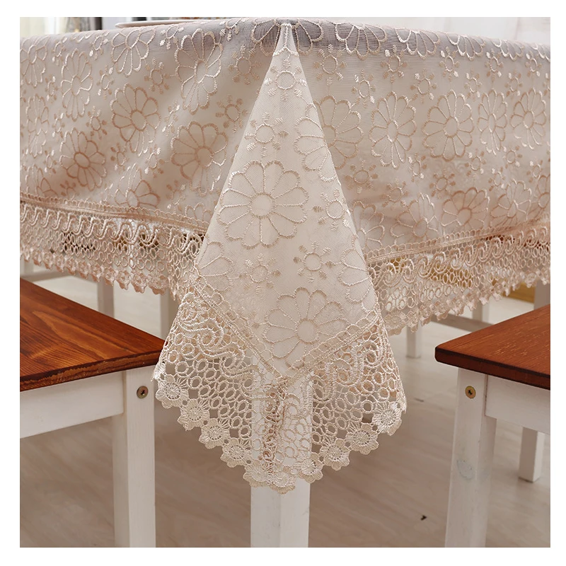 Пасторальный квадратный стол одежда с вышивкой полиэстер скатерть