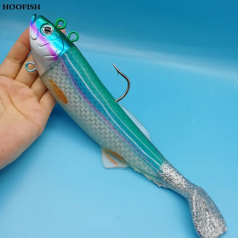HOOFISH 1 шт./лот приманка со свинцовым для рыбалки мягкие блесны на удочку